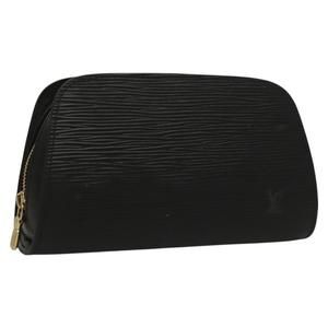 LOUIS VUITTON Epi Dauphine PM Pouch Black M48442 LV Auth 136345